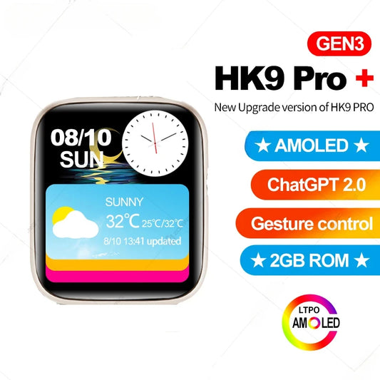 Smartwatch HK9 PRO Plus com Chat GPT e Tela AMOLED
